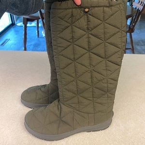 Womens Bogs Snowday Tall Waterproof Quilted Snow Boots
